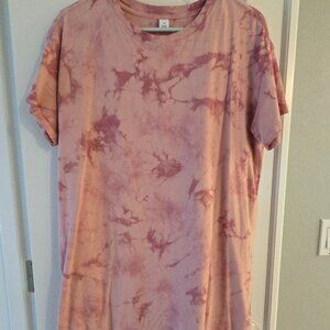 Old Navy pink tie dye shirt dress, sz M
